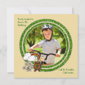 Kut goud - Foto St. Patrick's Day Birthday Inv Kaart (Voorkant)