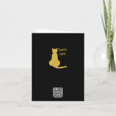 Kut Kat Quote Cartoon Vector Uitknip Kaart (Achterkant)