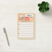 Kut Kawaii Kat Op Boeken Persoonlijk Post-it® Notes (Kantoor)