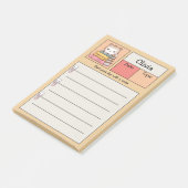 Kut Kawaii Kat Op Boeken Persoonlijk Post-it® Notes (Schuin)