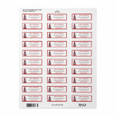 Kut Kerstmis Kabouter Retouradres Etiket (Full Sheet)
