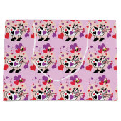 Kut koe met hartenpatroonbeeld large cadeautasje (Voorkant)