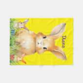 Kut Konijn Gepersonaliseerd Fleece Deken (Voorkant (Horizontaal))