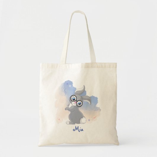 Kut Konijn met Bril Persoonlijk Tote Bag (Voorkant)