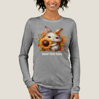 Kut Konijn voor Herfstseizoen aanpasbaar Tri-Blend Shirt