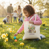 Kut Konijntjes Gepersonaliseerd Pasen Tote Bag