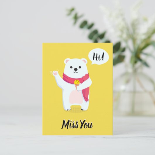 Kut Miss U Beer met ijskap Briefkaart (Staand voorkant)