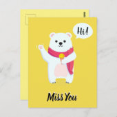 Kut Miss U Beer met ijskap Briefkaart (Voorkant / Achterkant)