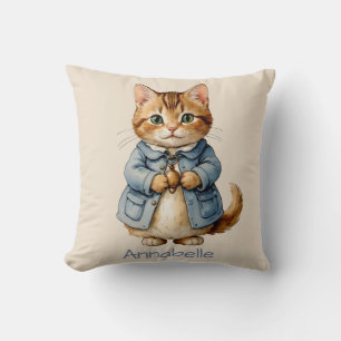 Kut Oud Modieus Kitty Personaliseer Kussen