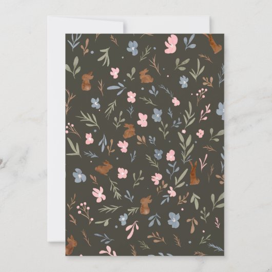 Kut Paasgrieskonijn, klein konijntje baby shower Kaart (Achterkant)