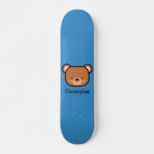 Kut teddybeer gepersonaliseerd  persoonlijk skateboard (Voorkant)