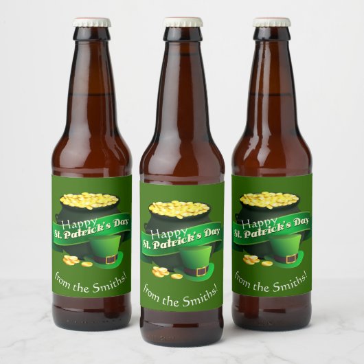 Kut van Gold St Patrick's Day Bier Etiket (Flessen)