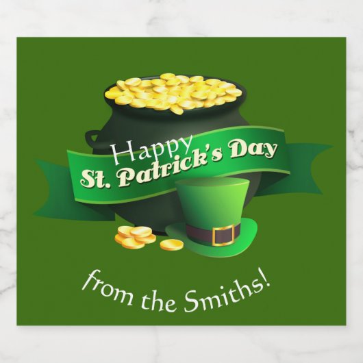 Kut van Gold St Patrick's Day Bier Etiket (Enkel label)