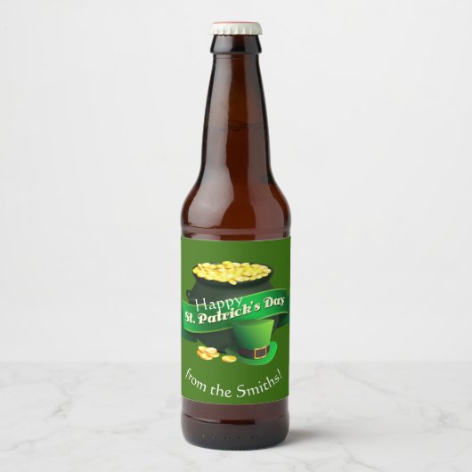 Kut van Gold St Patrick's Day Bier Etiket (Voorkant)