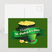 Kut van Gold St Patrick's Day Briefkaart (Voorkant / Achterkant)