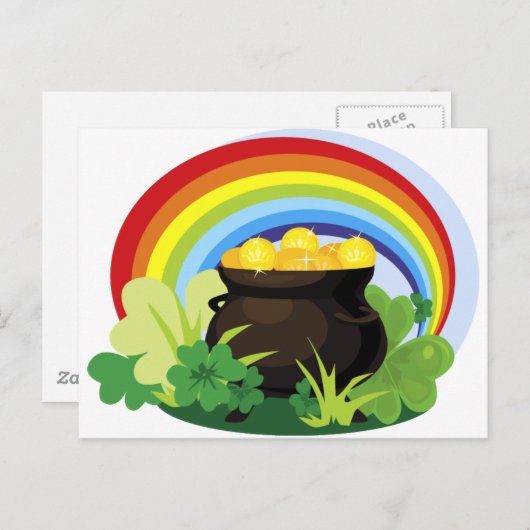 Kut van Gold St. Patrick's Day Gift Briefkaart (Voorkant / Achterkant)