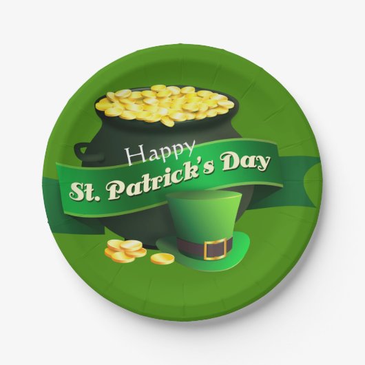 Kut van Gold St Patrick's Day Papieren Bordje (Voorkant)