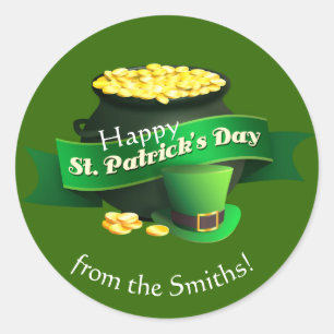 Kut van Gold St Patrick's Day Ronde Sticker