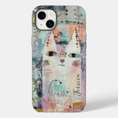 Kut witte kat gepersonaliseerd Case-Mate iPhone case (Achterkant)