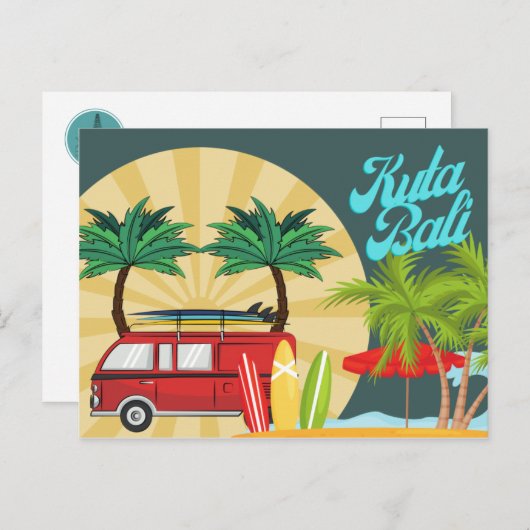 Kuta, Bali Briefkaart (Voorkant / Achterkant)