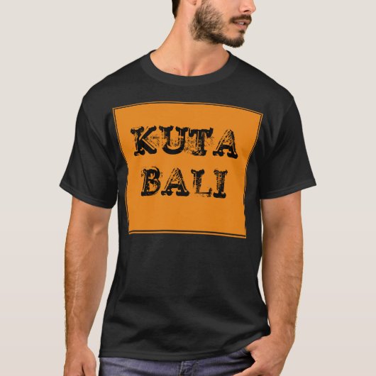 Kuta Bali Oranje Dark T-Shirt (Voorkant)