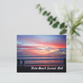 Kuta Beach Sunset, Bali Indonesia Briefkaart (Staand voorkant)