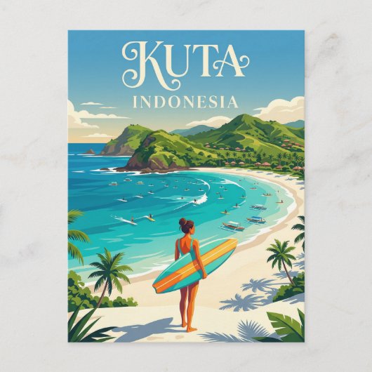 Kuta Indonesië Briefkaart (Voorkant)