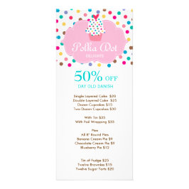 Kutbakkerij Cupcake Polka Dot 3 Reclamekaart