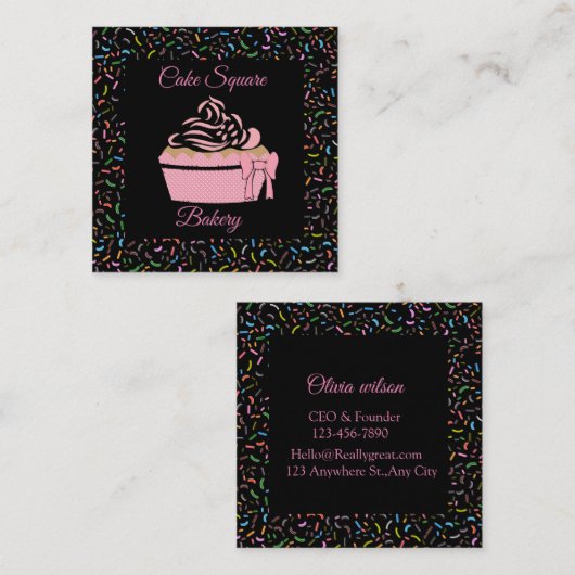 Kutbakkerijplein, 2,5-inch x 2,5-inch Visitekaartj Vierkante Visitekaartje (Voorkant / Achterkant)