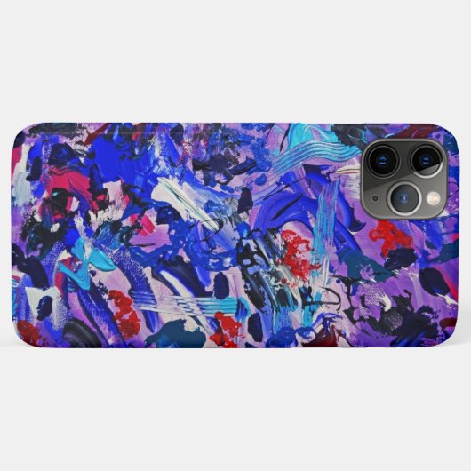 Kutblauw abstract schilderij Case-Mate iPhone case (Achterkant (horizontaal))