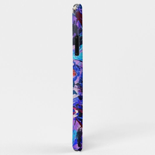 Kutblauw abstract schilderij Case-Mate iPhone case (Achterkant/rechts)