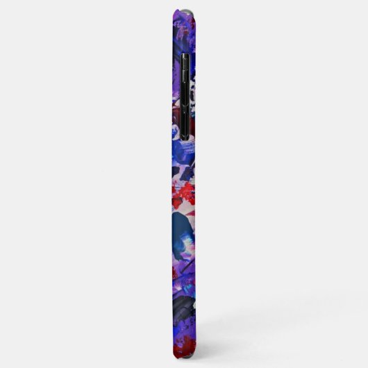 Kutblauw abstract schilderij Case-Mate iPhone case (Achterkant/links)