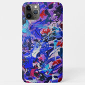 Kutblauw abstract schilderij Case-Mate iPhone case (Achterkant)