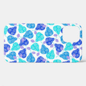 Kutblauwe aquatische peratuurparelpatronen Case-Mate iPhone case (Achterkant (horizontaal))