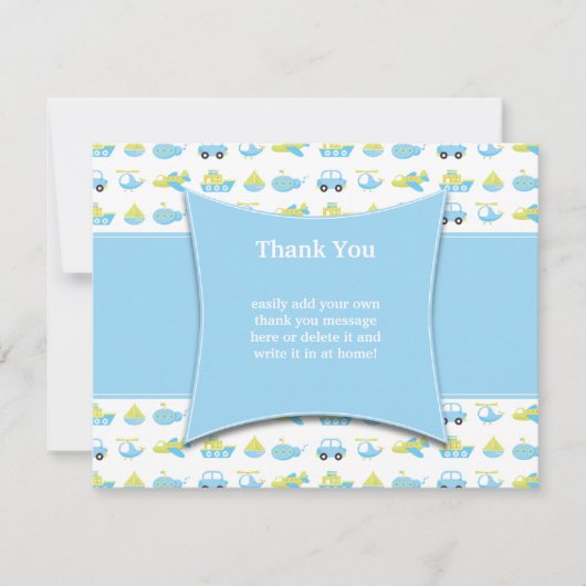 Kutblauwe jongens reistijd dank je platte kaart (Voorkant)