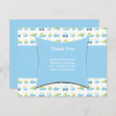 Kutblauwe jongens reistijd dank je platte kaart (Voorkant / Achterkant)