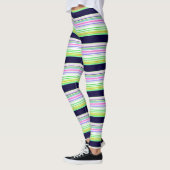 Kutblauwe kleurige strepen leggings (Links)