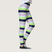 Kutblauwe kleurige strepen leggings (Rechts)