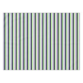 Kutblauwe kleurige strepen tafelkleed (Voorkant (Horizontaal))