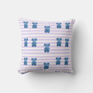 Kutblauwe olifant kussen