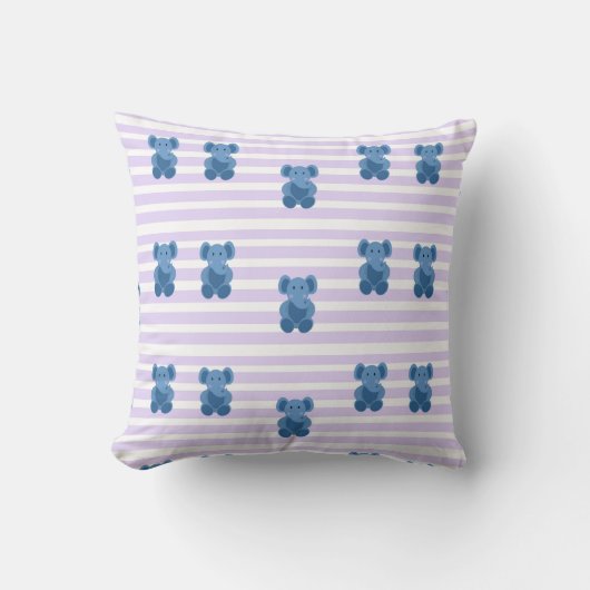 Kutblauwe olifant kussen (Voorkant)