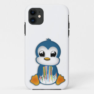 Kutblauwe oranje pinguïn Case-Mate iPhone case