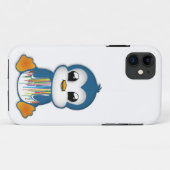 Kutblauwe oranje pinguïn Case-Mate iPhone case (Achterkant (horizontaal))