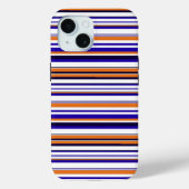 Kutblauwe oranje strepen Case-Mate iPhone case (Achterkant)
