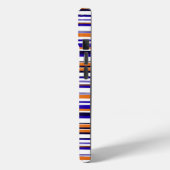 Kutblauwe oranje strepen Case-Mate iPhone case (Achterkant / Links)