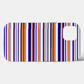 Kutblauwe oranje strepen Case-Mate iPhone case (Achterkant (horizontaal))