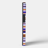 Kutblauwe oranje strepen Case-Mate iPhone case (Achterkant / Rechts)
