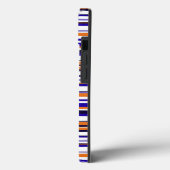 Kutblauwe oranje strepen Case-Mate iPhone case (Achterkant / Links)
