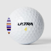 Kutblauwe oranje strepen golfballen (Logo)