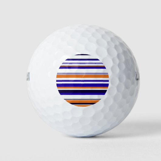 Kutblauwe oranje strepen golfballen (Voorkant)
